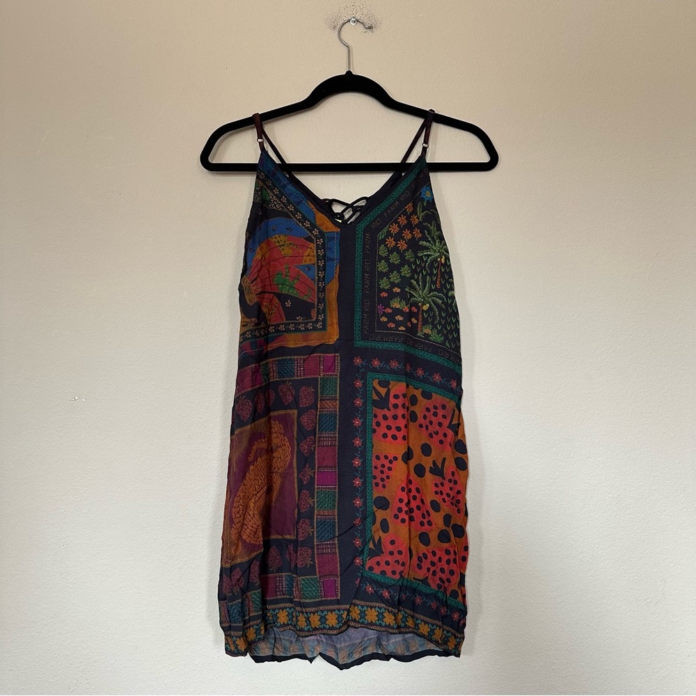 FARM Rio Black Multi-Color Patchwork Mini Dress - Picture 6 of 9